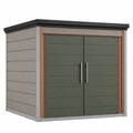 Caseta de Jardín de Acero y Aluminio 213x130x185 cm Verde y Gris