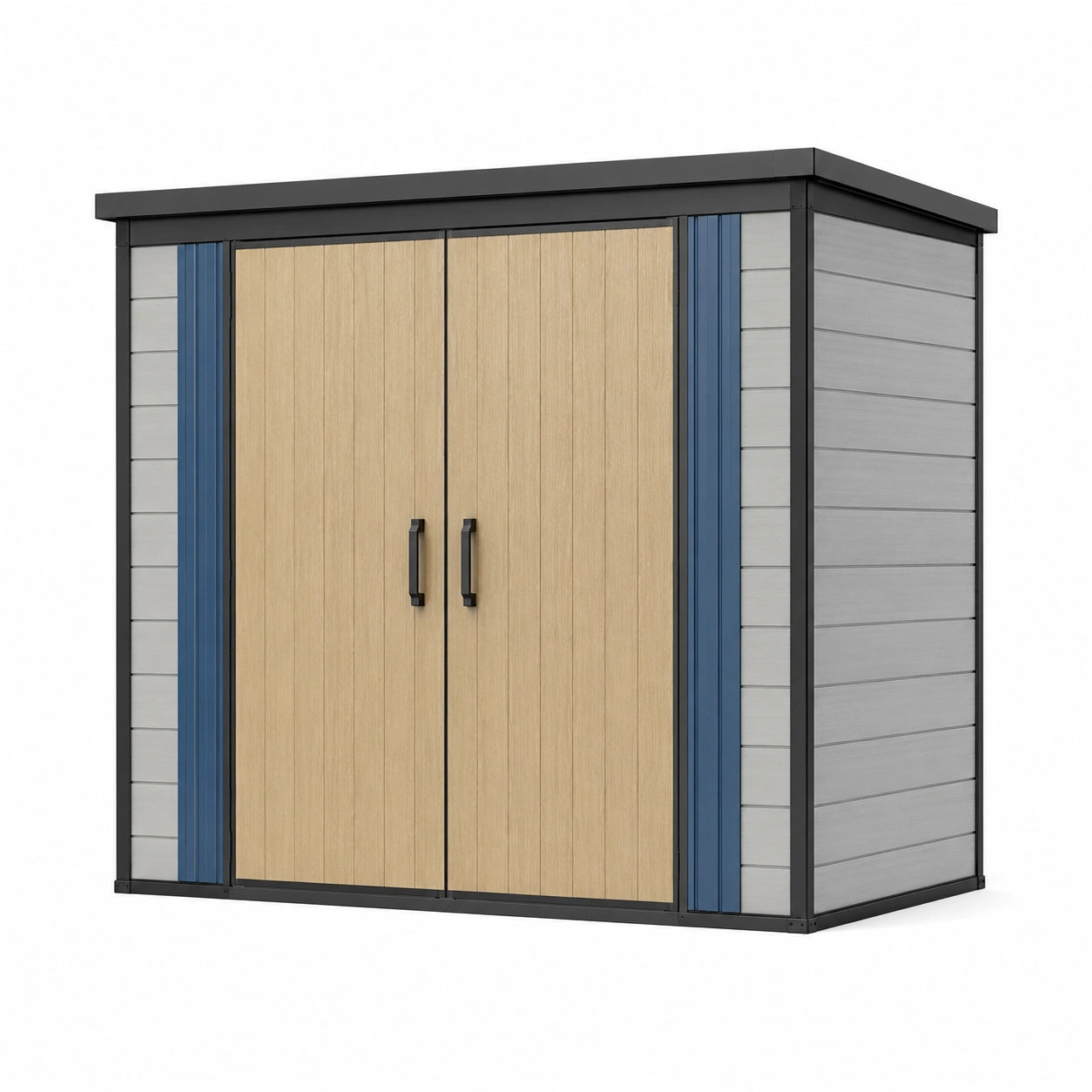 Cobertizo de Jardín de Resina con Puertas Dobles 150x100x200 cm