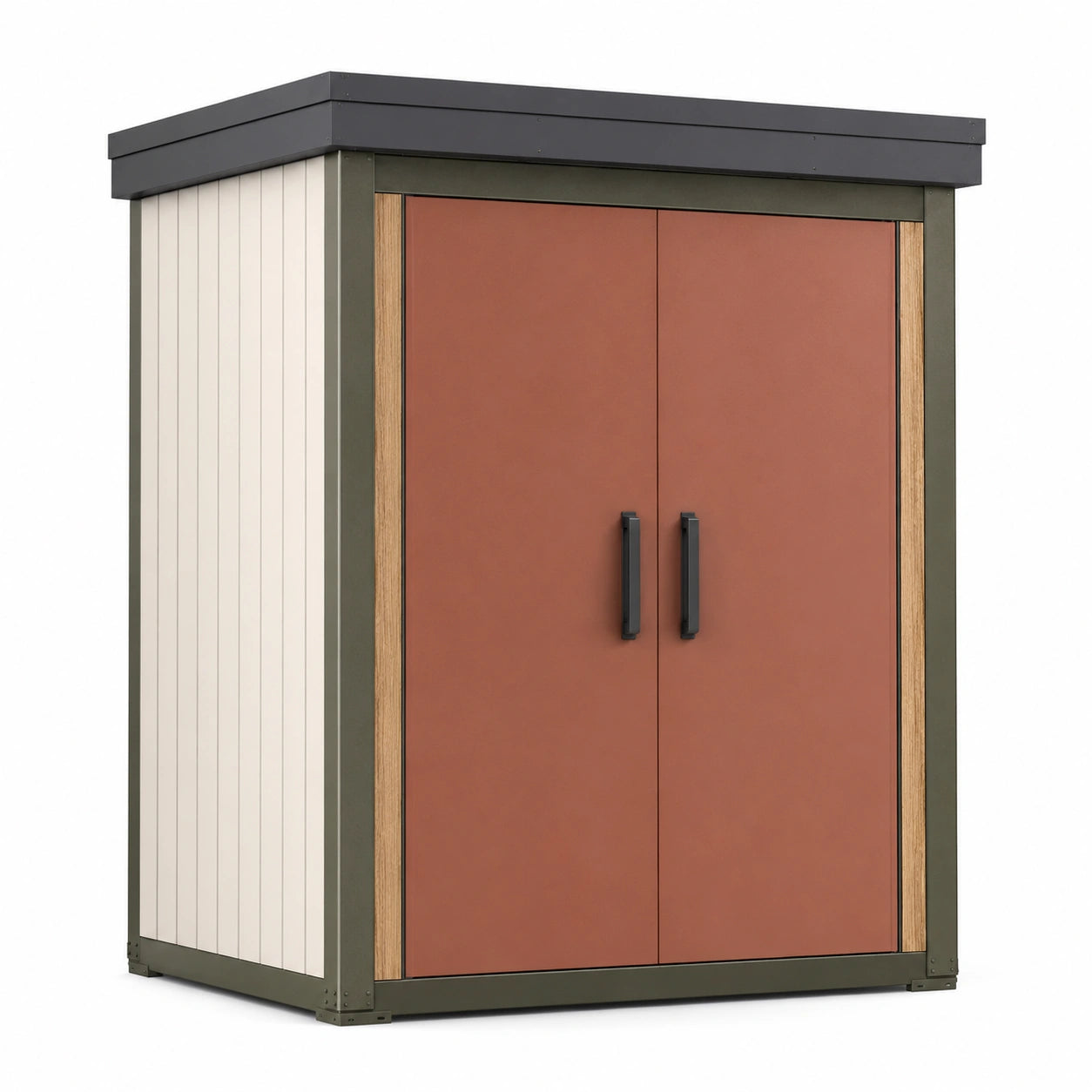 Armario Exterior de Resina y Metal 180x90x50 cm