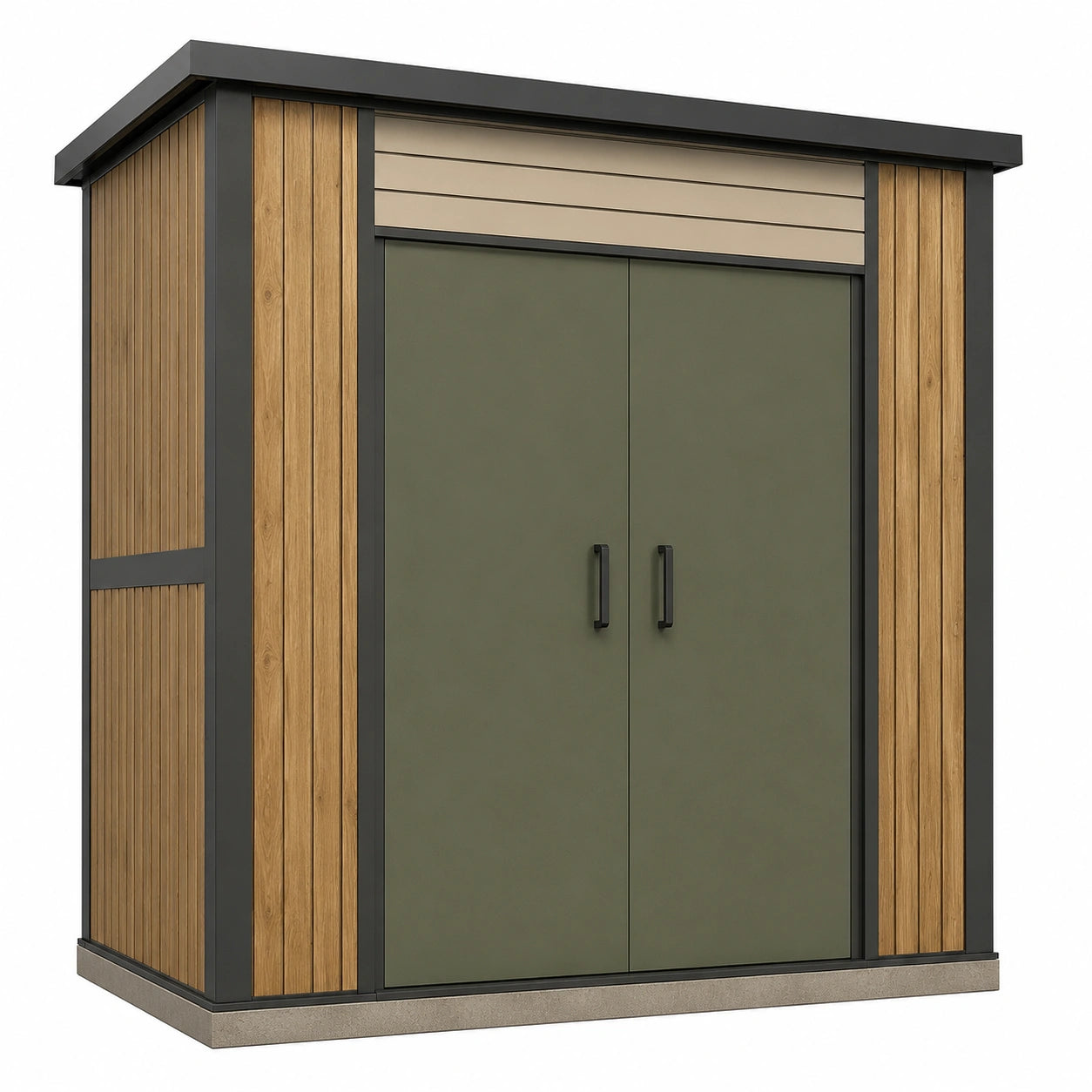 Cobertizo de Madera y Metal para Exterior 200 cm x 150 cm x 100 cm