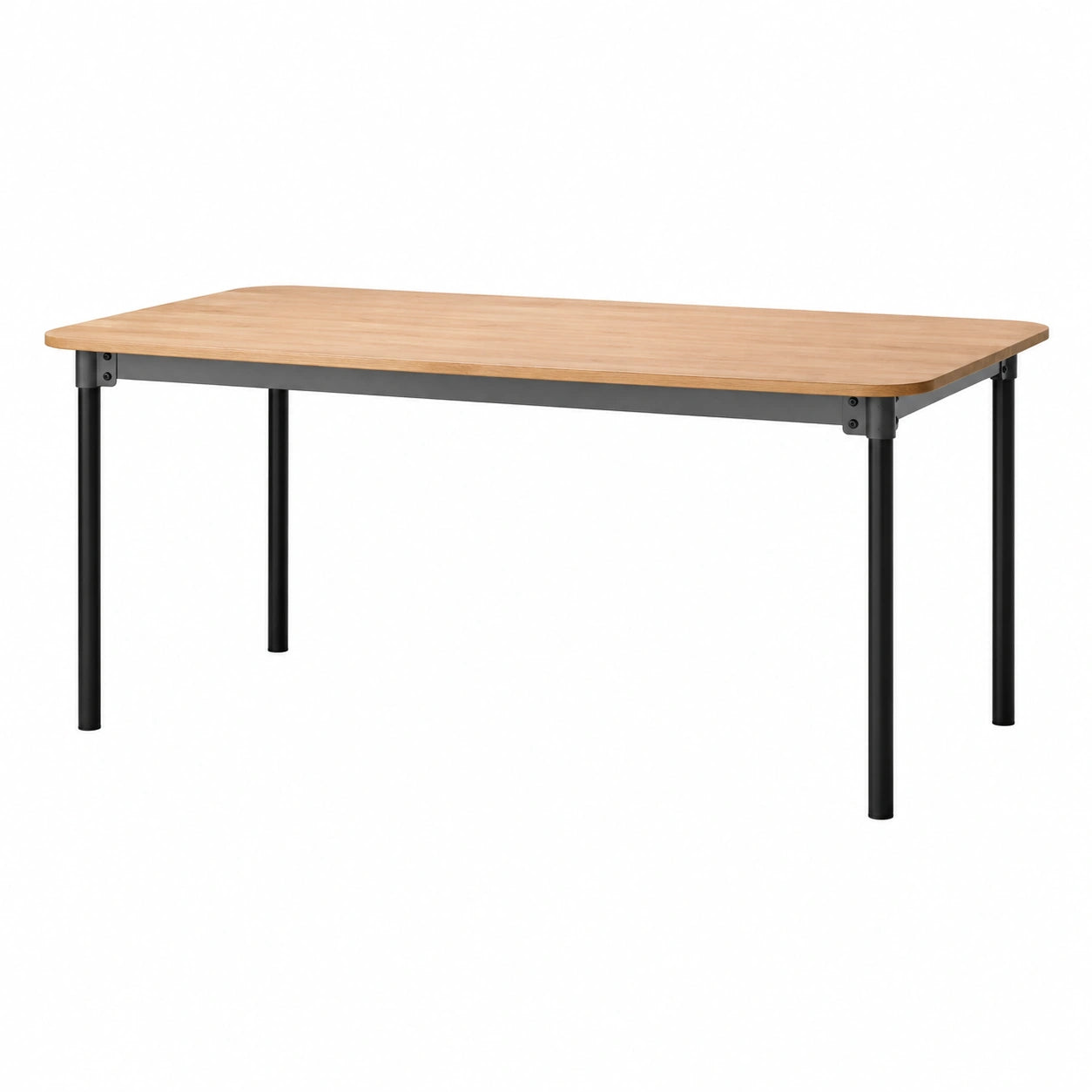 Mesa de madera de ingeniería y acero 140x70 cm