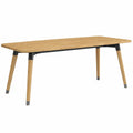 Mesa comedor de roble y metal 150x75x75 cm