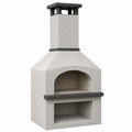 Barbacoa de Hormigón Refractario con Chimenea