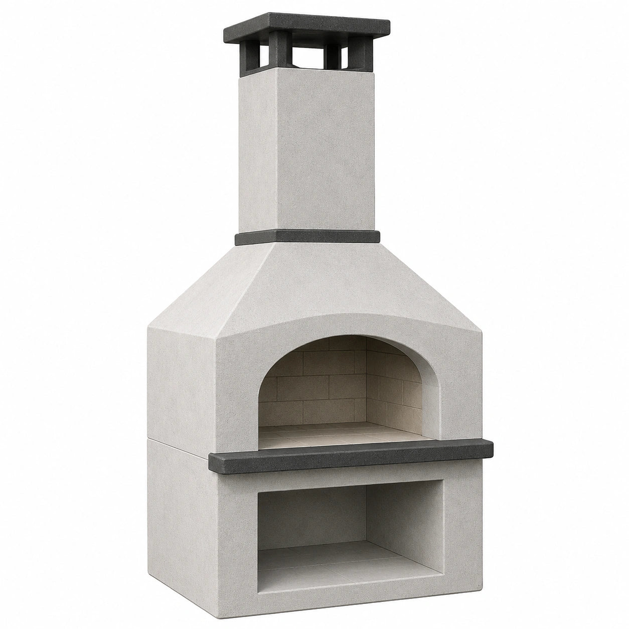Barbacoa de Hormigón Refractario con Chimenea