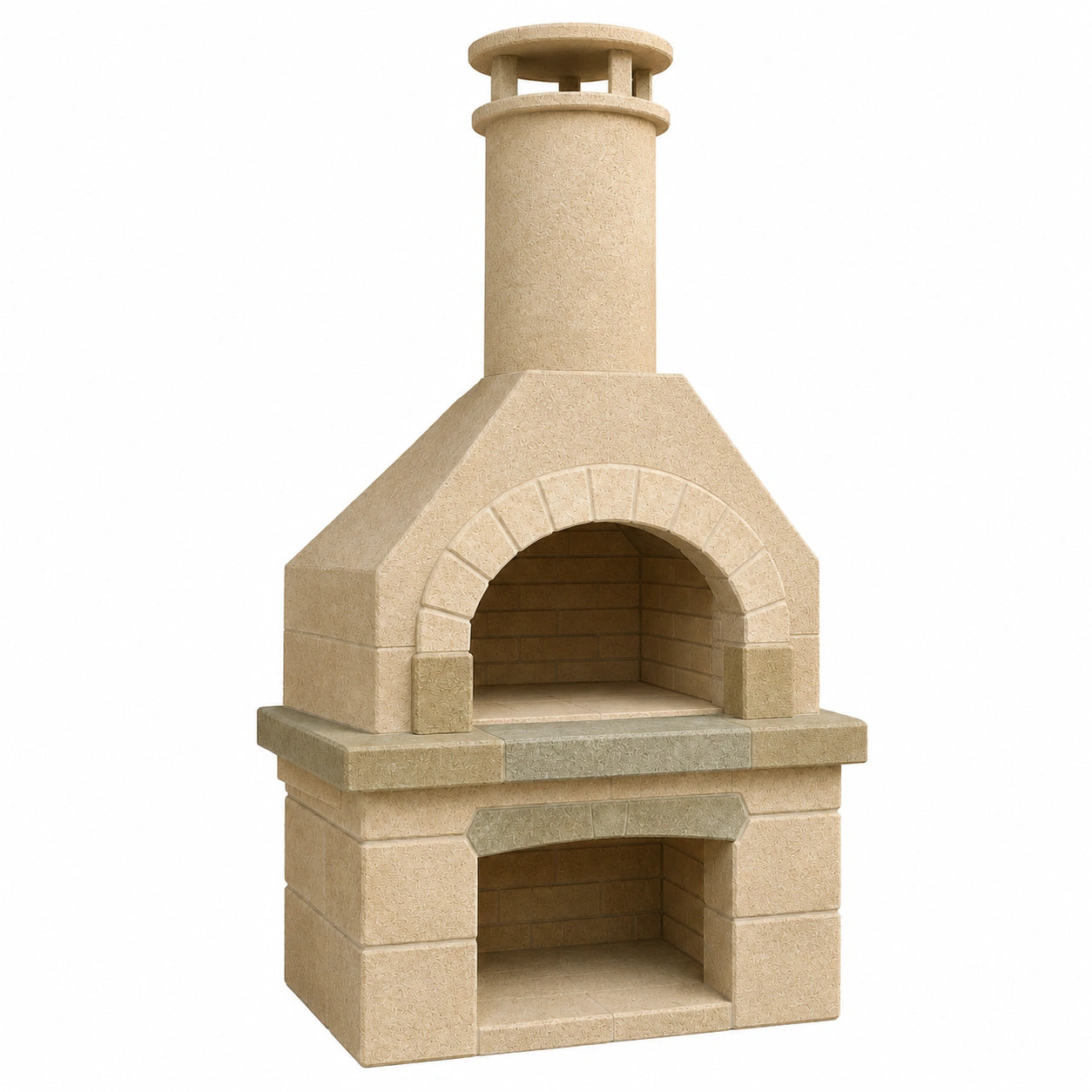 Barbacoa de Hormigón Refractario con Chimenea