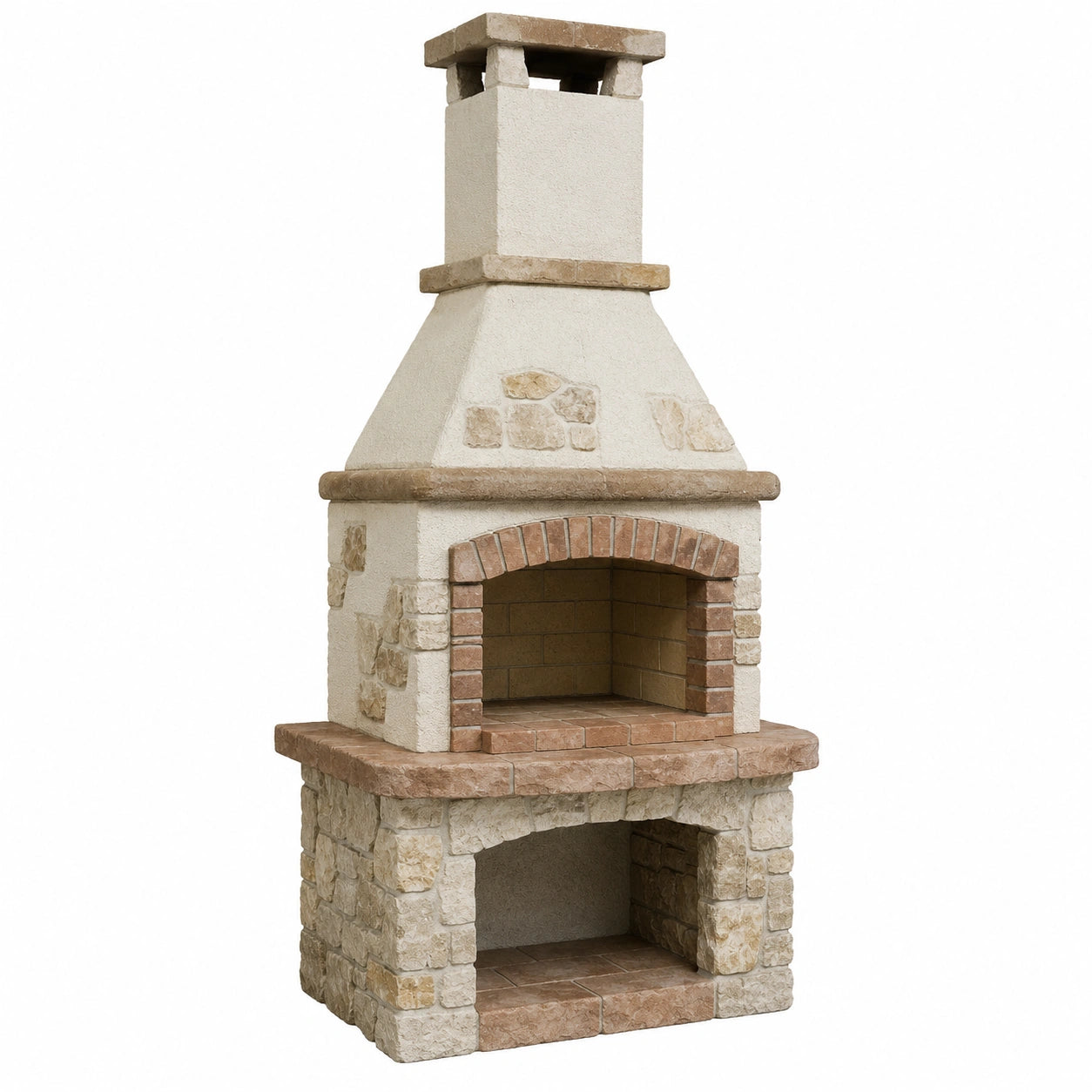 Barbacoa de Piedra Natural con Chimenea