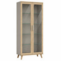 Vitrina de Madera y Vidrio Templado 180 cm