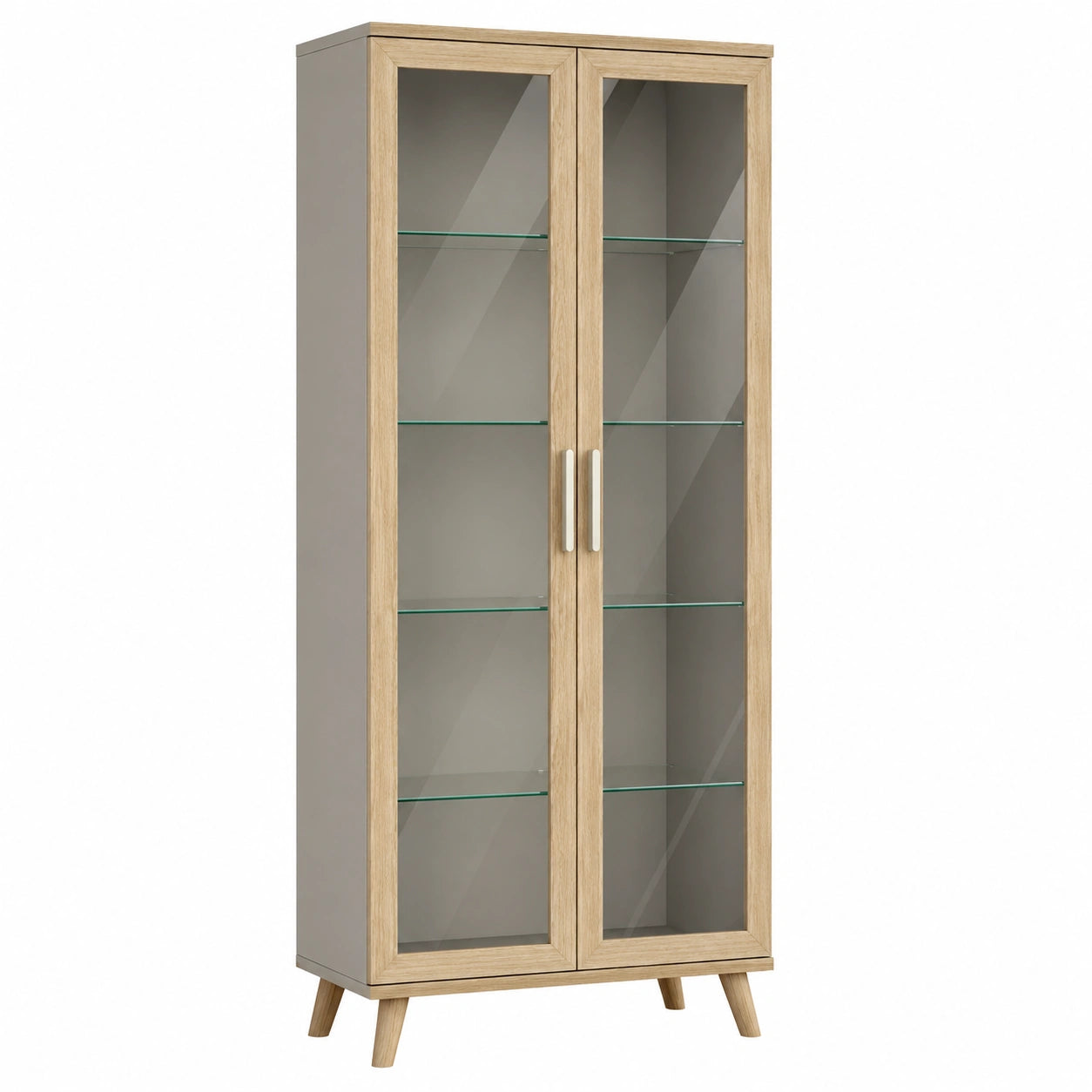 Vitrina de Madera y Vidrio Templado 180 cm