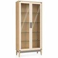 Vitrina de Madera con Puertas de Vidrio Templado 180cm