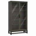 Vitrina de Madera y Vidrio Negro/Gris