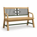 Banco de madera y metal para exterior 120x60x80 cm