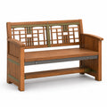 Banco de Madera de Acacia y Acero Marrón