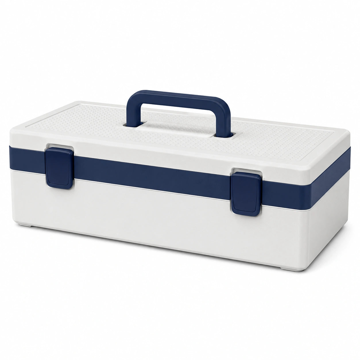 Caja de herramientas de plástico ABS Blanco y Azul 40x20x10 cm