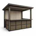 Mostrador de Kiosco de Madera Compuesta y Metal 200x100x250cm