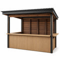 Quiosco de Acero y Madera de Acacia para Exterior