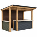 Puesto de Venta Exterior de Madera y Metal