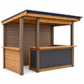 Kiosco de Madera y Metal con Techo Metálico 300x200x250 cm